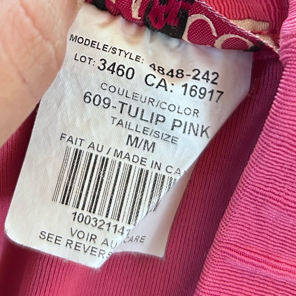 Vintage Kim & Co 609 Tulip Pink Fuchsia Midi Twirl Skirt Slinky Sz Medium Retro - Picture 6 of 7